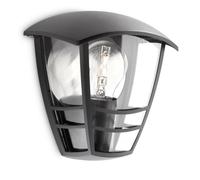 Philips myGarden Creek Outdoor Wall Light Black (Requires 1 x 60 W E27 Bulb)