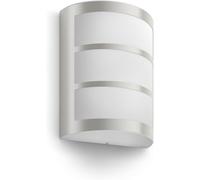 Philips myGarden Python LED Outdoor Wall Light [Stainless Steel] (Integrated 1 x 6 W LED Light), for Garden and Patio Lighting