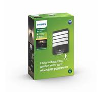 FITTING-DECO Philips myGarden Raccoon Outdoor Anthracite Grey Wall Light Motion