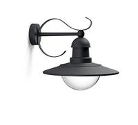 Philips myGarden Topiary Outdoor Vintage Wall Lantern [Black] for Garden, Patio and Outdoor. Requires 1 x 60 W 230 V Bulb