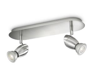 Philips MyLiving 2 Spotlight Ceiling Bar Matt Chrome (Includes 2 x 4 Watts GU10 Bulb)