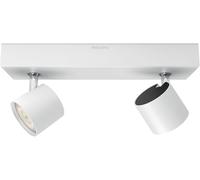 Philips Star two-bulb LED spotlight, WarmGlow, white