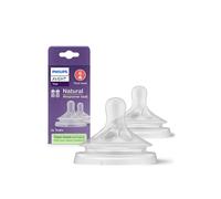 Philips Natural Response Baby Bottle Silicone Nipple Flow 6 Thick Feed 2 Pack