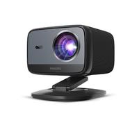 Philips NeoPix 450 Smart Full HD compact LED projector with a 180-degree rotating stand and a Google TV streaming device