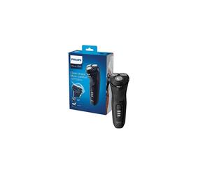Philips New Series 3000 Wet or Dry Men's Electric Shaver with A 5D Pivot & Powercut Blades, Shiny Black -S3233/52