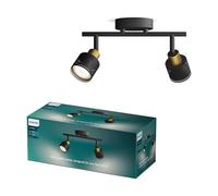 PHILIPS Niall Spot 2-Head, GU10 not Included, Brass, IP20, Black-Gold