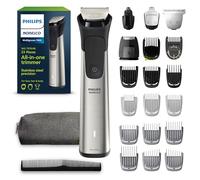 Philips Norelco Men's Grooming Kit with Trimmer for Beard, Head, Hair, Body, Groin and Face with Titanium Blades, 20 Length Settings, No Blade Oil Needed, MG7970/49