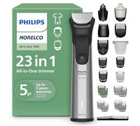 Philips Norelco Men's Grooming Kit with Trimmer for Beard, Head, Hair, Body, Groin and Face with Titanium Blades, 20 Length Settings, No Blade Oil Needed, MG7970/49