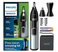 Philips Norelco Trimmer For Nose, Ears and Eyebrows - Black and Silver / Philips Norelco Nose Trimmer 5000