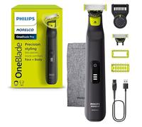 Philips Norelco OneBlade Pro 360 Face + Body, Electric Shaver, Beard Trimmer and Body Groomer, with 360 Blade Technology, 14-Length Precision Comb, Body Kit, Soft Pouch, Model QP6542/70