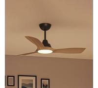 Philips Olas LED Fan, Ø106cm, brown/black, CCT