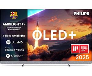 Philips OLED910 4K OLED+ Ambilight Google TV 65 Inch with Audio Bowers & Wilkins P5 Image System, HDMI 2.1, Dolby Vision / Atmos