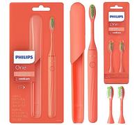 Philips One by Sonicare Battery Toothbrush, Brush Head Bundle, Miami Coral, BD1001/AZ