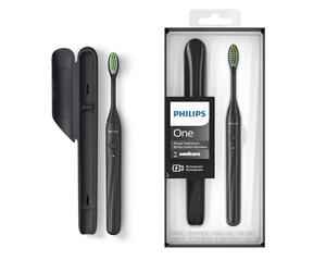 Philips One Rechargeable Toothbrush - Electric Toothbrush in Shadow Black (Model HY1200/26)