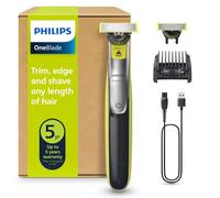 Philips OneBlade 360 Hybrid Face - Electric Beard Trimmer and Shaver, with 360 Blade Innovation, 2X 360 Blade for face, 5in1 Adjustable Comb, (Model QP2734/30)