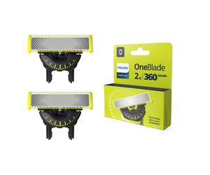 Philips OneBlade 360 Replacement Blade for Face - Dual-Sided Flexible Blade, 2 Pack - QP420/50