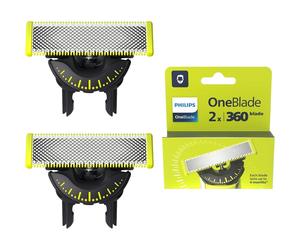 Philips OneBlade 360 Replacement Blades, for OneBlade Electric Shaver and Trimmer, with 5in1 Adjustable Comb, Durable Stainless Steel, Trim, Edge and Shave, 2 Pack, (Model QP420/60)