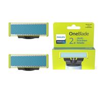 Philips OneBlade First Shave Anti-Friction Blade Head, Compatible with All OneBlade & Pro Electric Shaver & Trimmers, Original from Philips, 2X One Blade, 4-Month Supply (QP225/50)