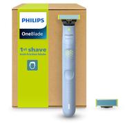 Philips OneBlade First Shave, Authentic Teen Hybrid Electric Shaver, Gentle on Skin for Effortless First Shave, 2X Anti-Friction Blades (8 Months Supply), Model QP1326/30