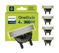 Philips OneBlade Original 360 Blade Heads, Compatible with all OneBlade and Pro Electric Shaver & Trimmers, Original from Philips, 4x One Blade, 16-M