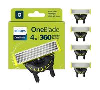 Philips OneBlade Original 360 Blade Heads, Compatible with all OneBlade and Pro Electric Shaver & Trimmers, Original from Philips, 4x One Blade, 16-Month Supply (QP440/50)