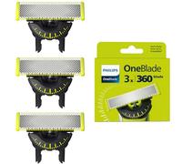 Philips OneBlade Original 360 Blade Heads, Compatible with all OneBlade and Pro Electric Shaver & Trimmers, Original from Philips, 3x One Blade, 12-Month Supply (QP430/60)