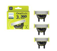Philips OneBlade Original 360 Replacement Blades for Face, Compatible with all OneBlade and Pro Electric Shaver & Trimmers, 3 Pack