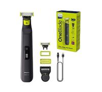 Philips OneBlade Pro 360 Beard Trimmer for Face & Body with 14in1 Adjustable Comb, & Extra 360 Blade - QP6542/15