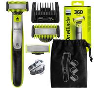 Philips Oneblade QP2834/20 Electric Razor + Shaver Bag, Green/Black