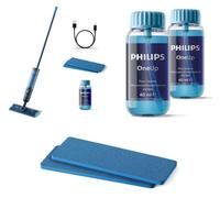 Philips OneUp 3000 Series Electric Mop + Floor Cleaner + Replaceable Pads Bundle