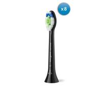 Philips Sonicare W2 Optimal White, Genuine Replacement Toothbrush Heads, Black, 8 Pack, HX6068/88