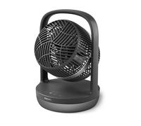 Philips Oscillating Table Fan Series 3000. Powerful & Ultra-Quiet. 23 dB. Air Circulator. Adjustable Tilt 180°. 3 Speeds. 3 Modes. 12h timer. For Bedroom, Home and Office. CX3050, Black.