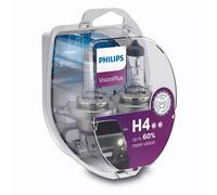 Philips 0730529 12342VPS2 VisionPlus +60% H4 Headlight Lamp Pack of 2