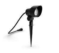 Philips Outdoor Spotlight Extension (6 W), Weatherproof Low Voltage Ground Spot with Ground Spike and Warm White Light, Energy-Saving LED Lighting, Black, 2,700 Kelvin