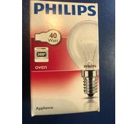 Philips Round Bulb Ball 40 W E14, Oven P 45 x 78 Oven Bulb 300 °C.