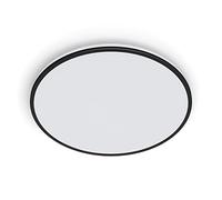 PHILIPS Ozziet LED Ceiling Light, Black | 3 Dimming Settings, 22W, 2700K Warm White Light, Dual Light Zone, Slim and Stylish Design
