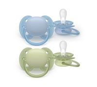 Philips Avent - Ultra Soft Soother, 0-6M, Green/Blue NEW