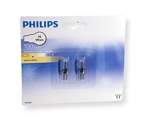 Philips Pack of 2 10W G4 Halogen Capsule Bulbs