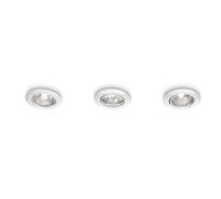 Philips Pack Of 3 GU10 Adjustable Recessed Spotlights - White Or Matt Chrome