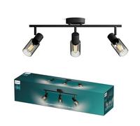 PHILIPS Palms Spot 3-Head, E14 not Included, Black, IP20