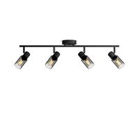 Philips Palms Spot 4-Head, E14 not Included, Black, IP20