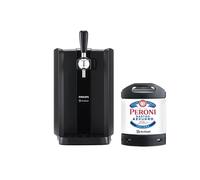 Philips PerfectDraft Draft Beer Bundle with Peroni Nastro Azzurro 6L Keg, Black Home Dispenser