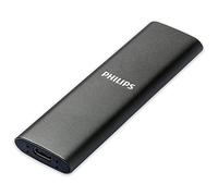 PHILIPS Portable External 2TB SSD - Ultra Slim SATA Ultra Speed USB-C - USB, Read Speed up to 550MB/s, Write Speed up to 550MB/s, Aluminium