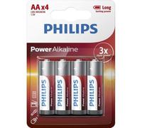 Philips Power Alkaline AA Battery Pack of 4