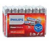 PHILIPS - Power Alkaline AAA Batteries 24 Pack