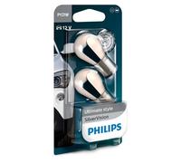 PHILIPS PY21W 12V 12496SVB2 SilverVision Interior Signalling Bulbs Twin