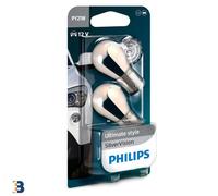 Philips 12496SVB2 12496-SV PY21 Silver Vision (2 x Bulbs)