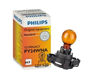 Philips PY24W HiPerVision Amber Indicator Bulb 12190NAC1 - 12V 24W