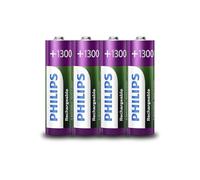 Philips Rechargeable Battery AA - 1300mAh (4 Batteries)
