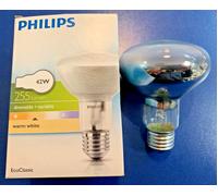 Philips R80 Halogen Reflector Lamp ECO Classic E27 42W 2800K 25° Dimmbare [EEK: D]